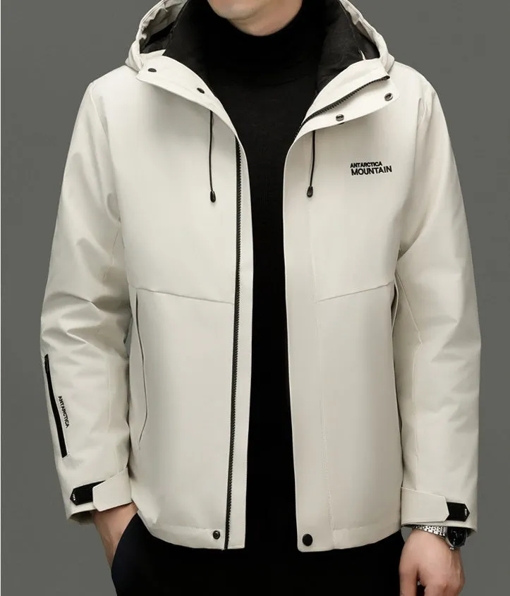 Solid Stain-resistant Padded Down Jacket for Men