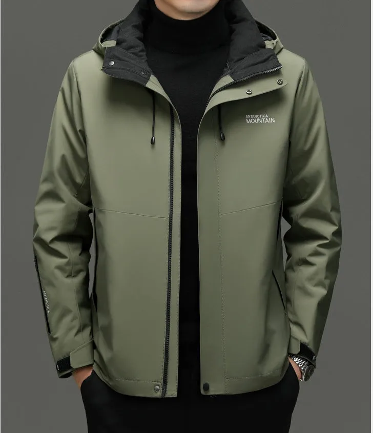Solid Stain-resistant Padded Down Jacket for Men