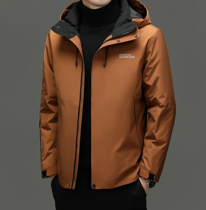 Solid Stain-resistant Padded Down Jacket for Men