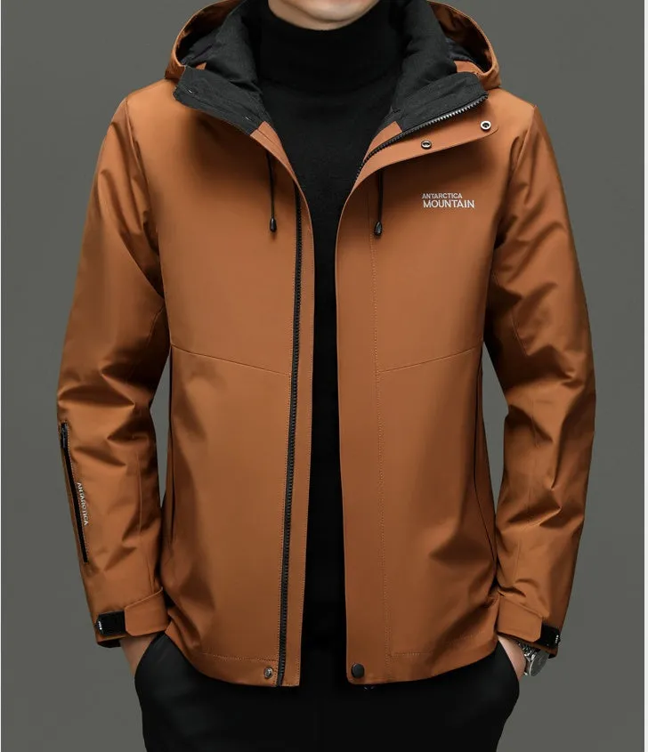 Solid Stain-resistant Padded Down Jacket for Men