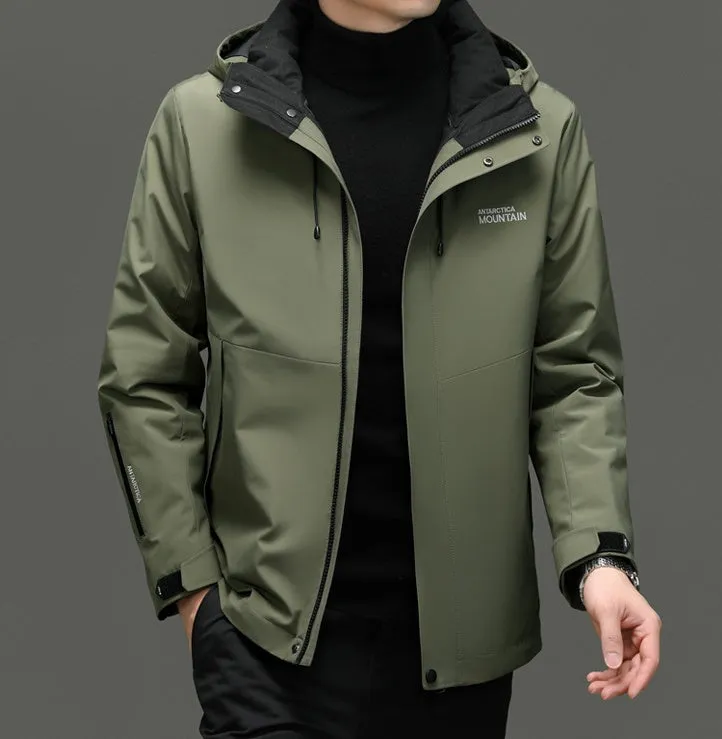 Solid Stain-resistant Padded Down Jacket for Men