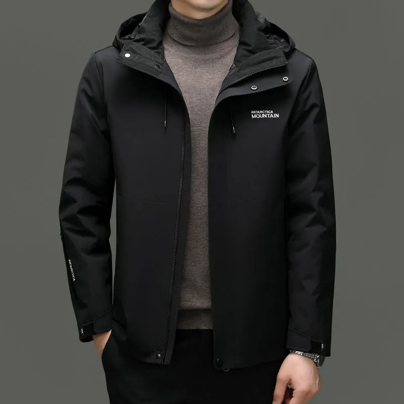 Solid Stain-resistant Padded Down Jacket for Men