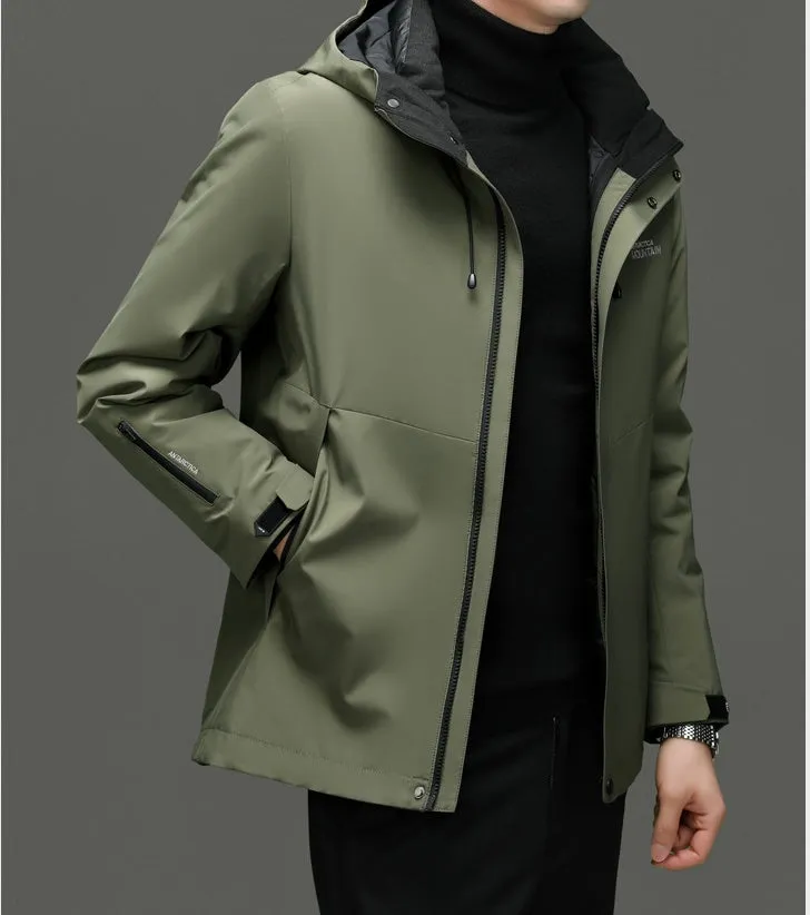 Solid Stain-resistant Padded Down Jacket for Men