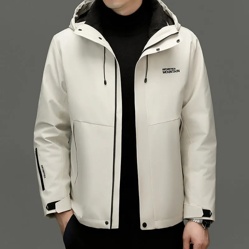 Solid Stain-resistant Padded Down Jacket for Men