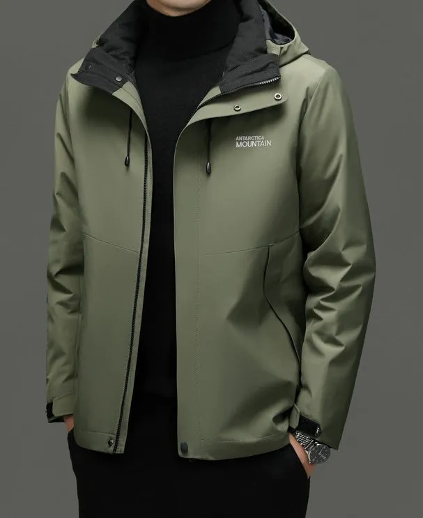 Solid Stain-resistant Padded Down Jacket for Men