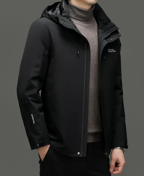 Solid Stain-resistant Padded Down Jacket for Men