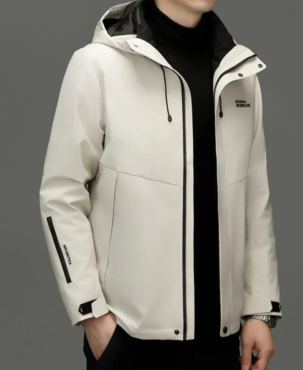Solid Stain-resistant Padded Down Jacket for Men