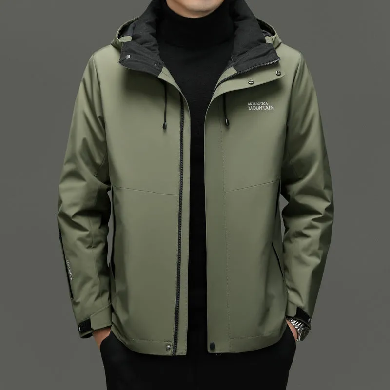 Solid Stain-resistant Padded Down Jacket for Men