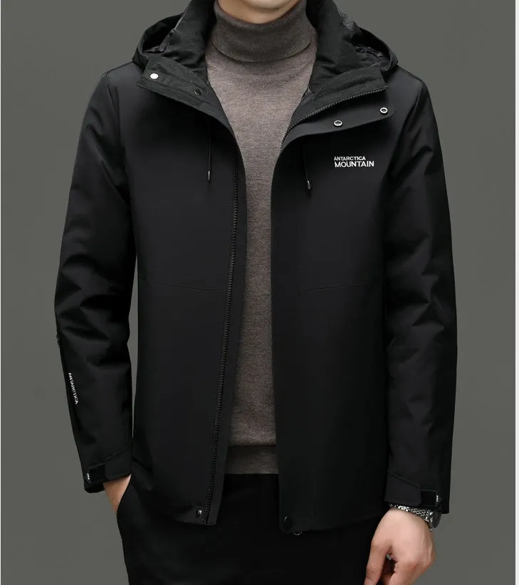 Solid Stain-resistant Padded Down Jacket for Men