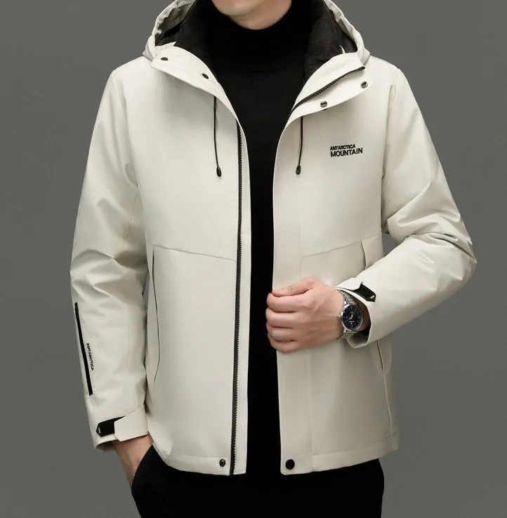 Solid Stain-resistant Padded Down Jacket for Men