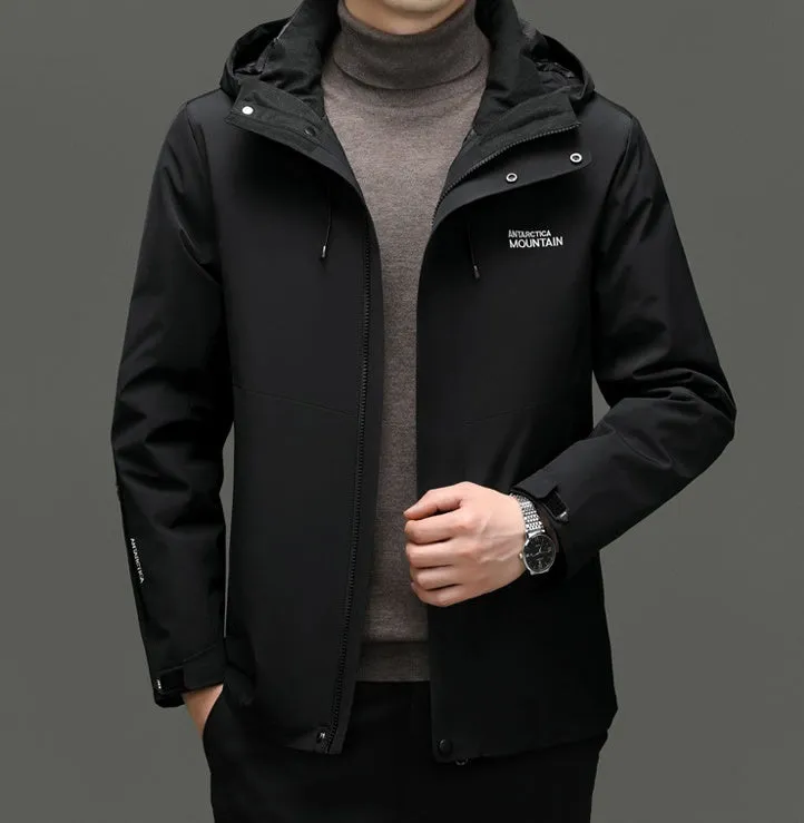 Solid Stain-resistant Padded Down Jacket for Men