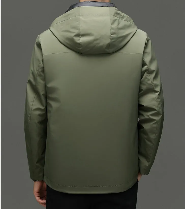 Solid Stain-resistant Padded Down Jacket for Men