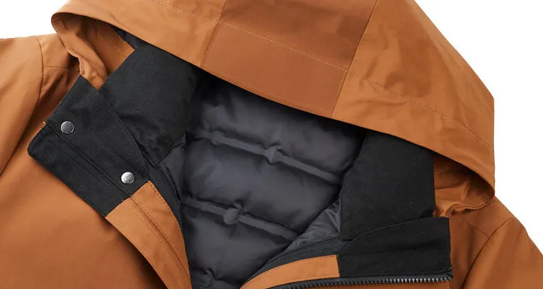 Solid Stain-resistant Padded Down Jacket for Men