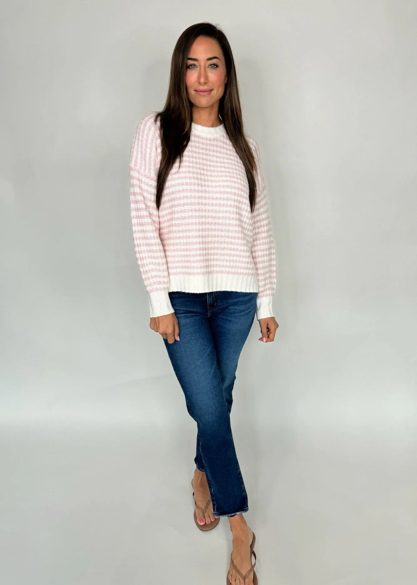 Splendid Robyn Stripe Sweater Cotton Candy Stripe