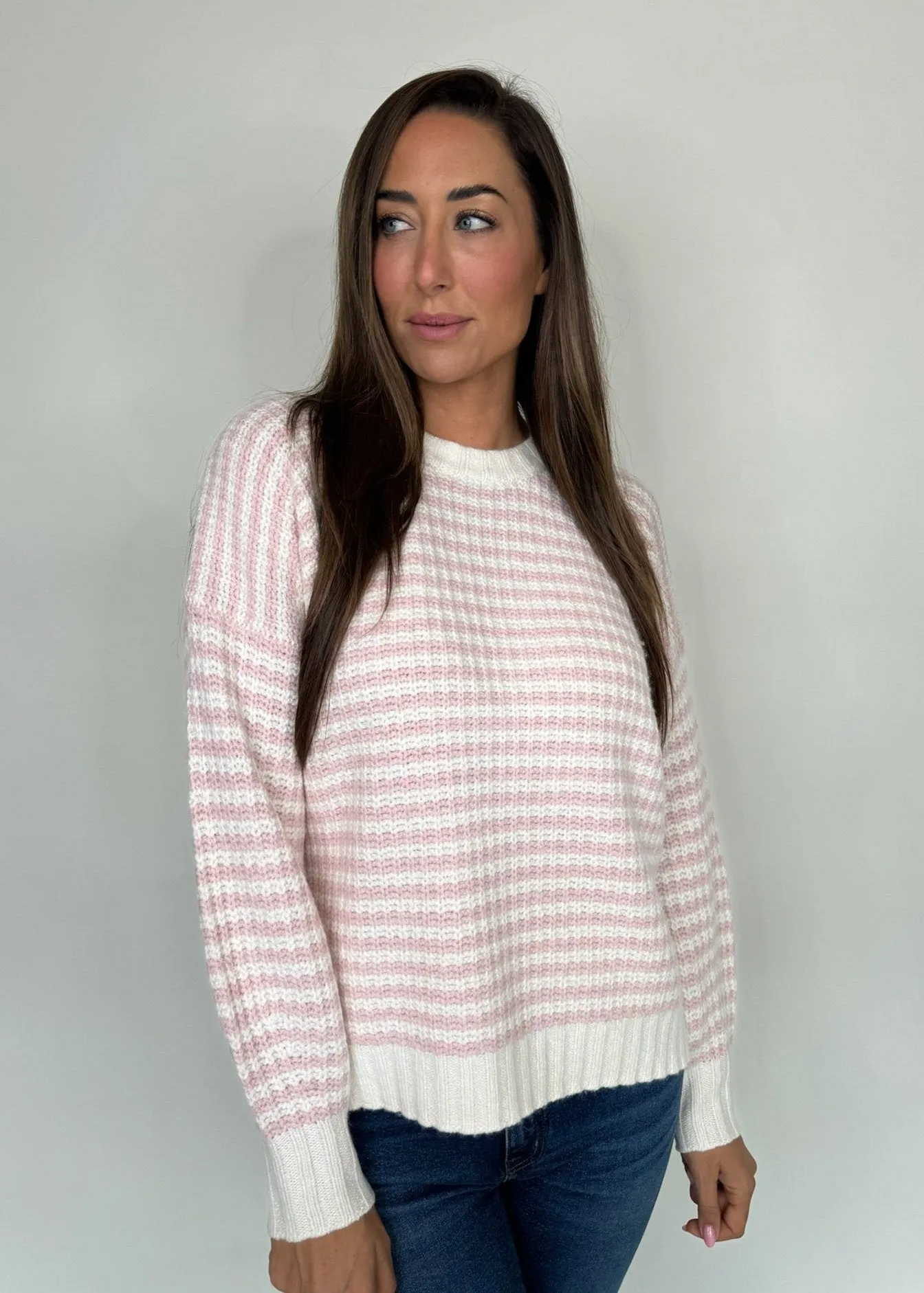 Splendid Robyn Stripe Sweater Cotton Candy Stripe