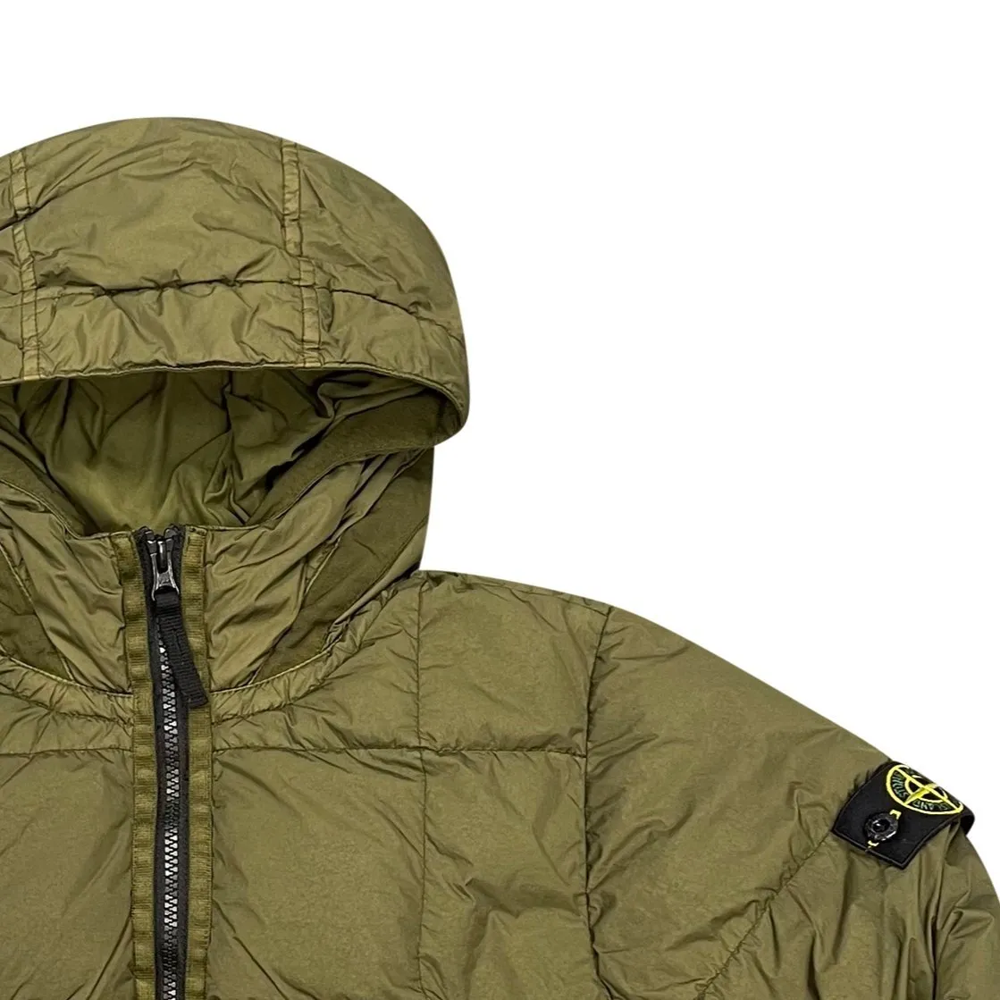 STONE ISLAND (KIDS) CRINKLE PUFFER JACKET KHAKI