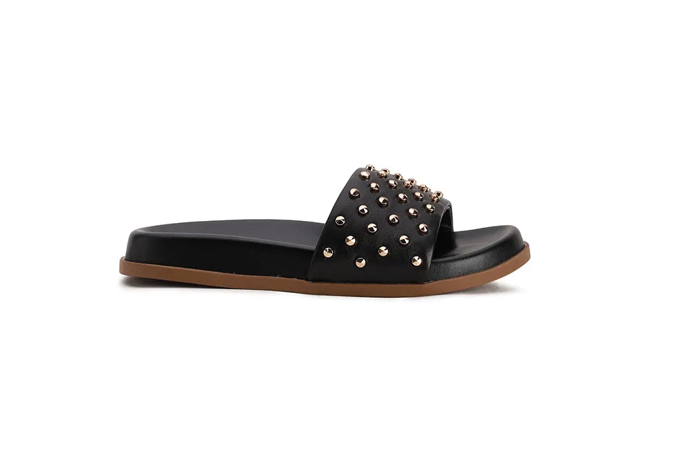 Studs Embellished Slides