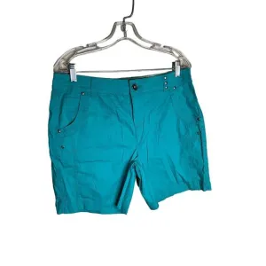 Style &amp; Co Chino Shorts Flat Front Pocket Preppy Casual Green Womens Size 10 NWT