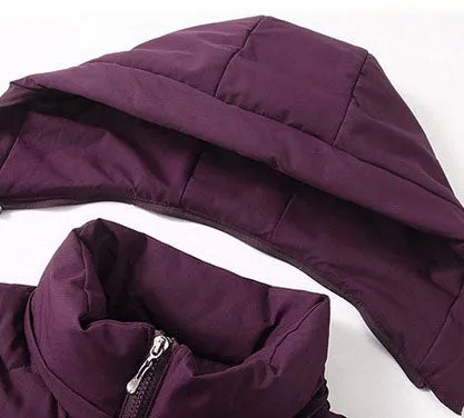 Stylish Hip-Length Zip-Up Padded Puffer Jacket for Women