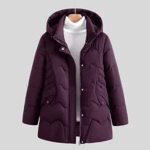 Stylish Hip-Length Zip-Up Padded Puffer Jacket for Women