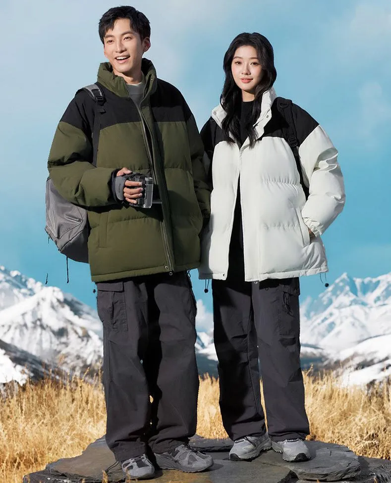 Stylish Patchwork Puffer Jacket for Ultimate Warmth and Comfort