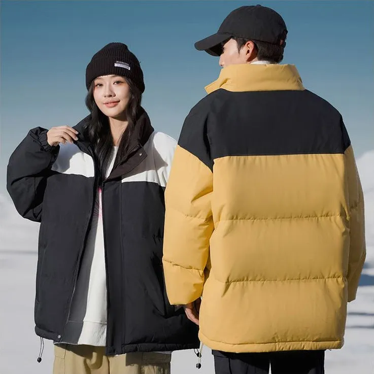 Stylish Patchwork Puffer Jacket for Ultimate Warmth and Comfort