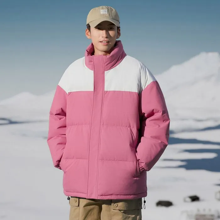 Stylish Patchwork Puffer Jacket for Ultimate Warmth and Comfort
