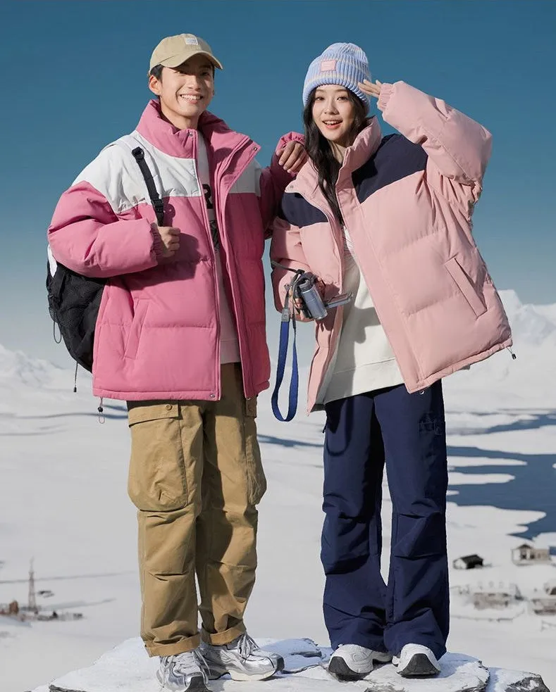 Stylish Patchwork Puffer Jacket for Ultimate Warmth and Comfort