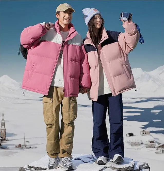 Stylish Patchwork Puffer Jacket for Ultimate Warmth and Comfort