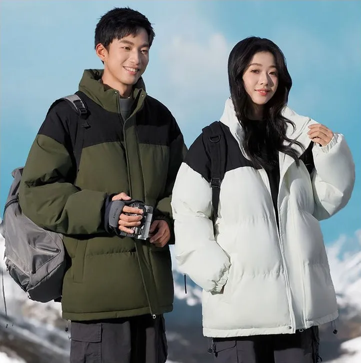 Stylish Patchwork Puffer Jacket for Ultimate Warmth and Comfort