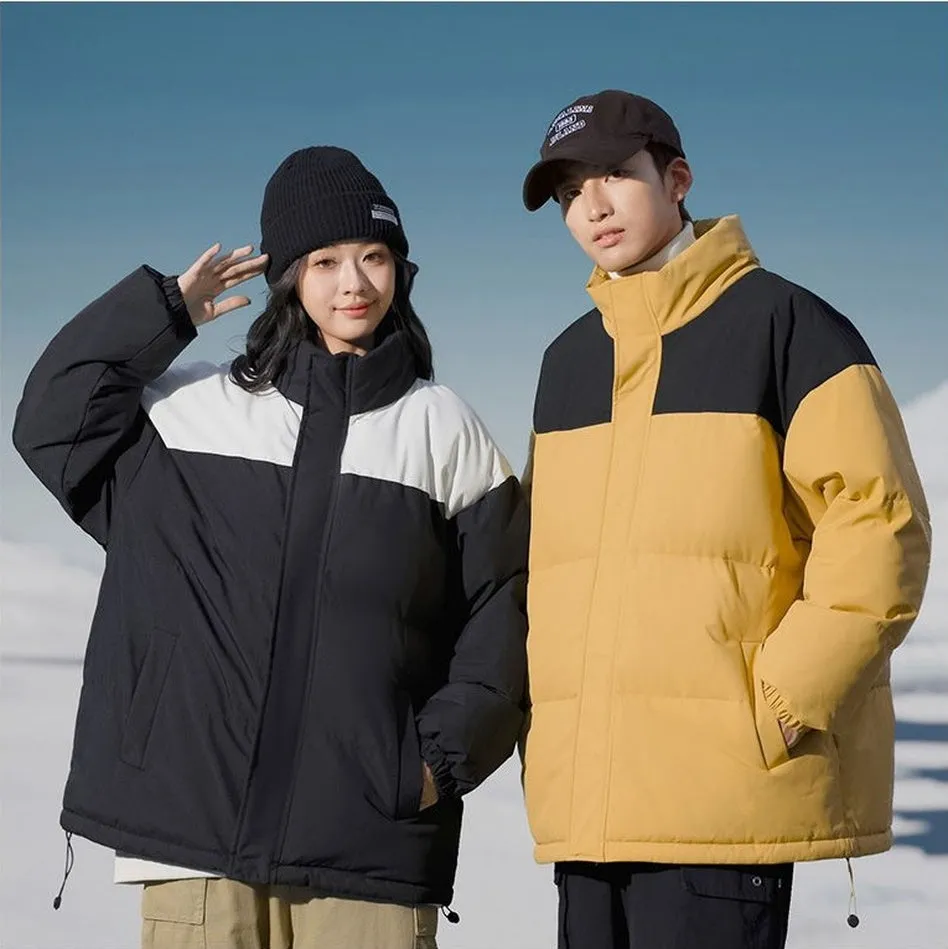 Stylish Patchwork Puffer Jacket for Ultimate Warmth and Comfort