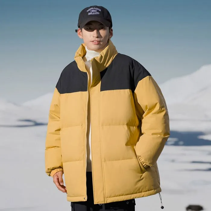 Stylish Patchwork Puffer Jacket for Ultimate Warmth and Comfort