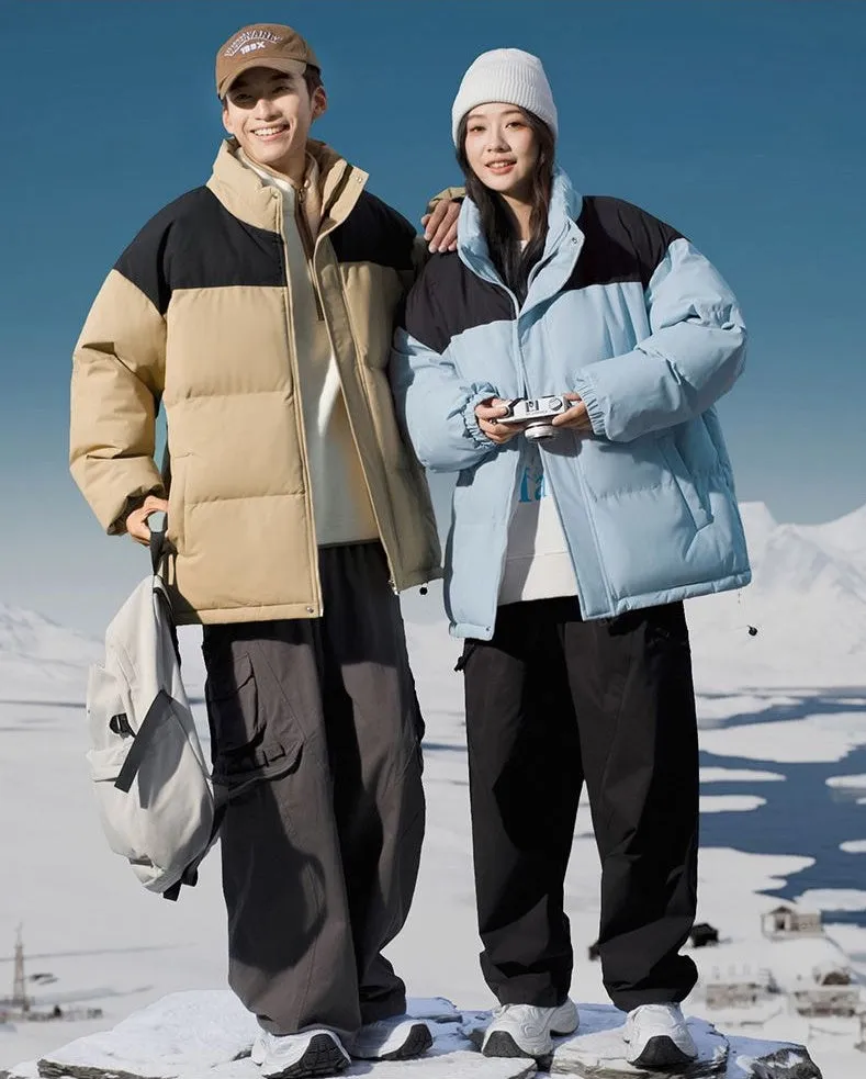Stylish Patchwork Puffer Jacket for Ultimate Warmth and Comfort