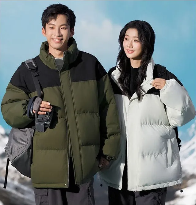 Stylish Patchwork Puffer Jacket for Ultimate Warmth and Comfort