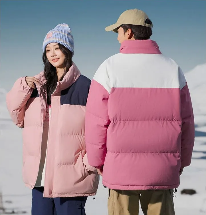 Stylish Patchwork Puffer Jacket for Ultimate Warmth and Comfort