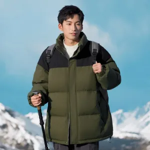 Stylish Patchwork Puffer Jacket for Ultimate Warmth and Comfort