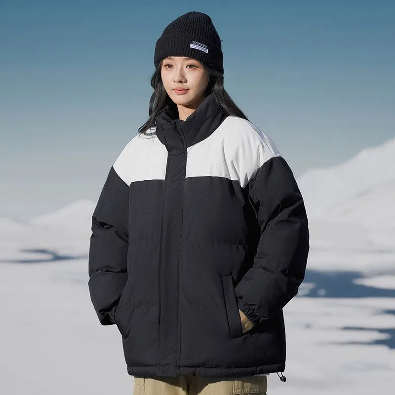 Stylish Patchwork Puffer Jacket for Ultimate Warmth and Comfort