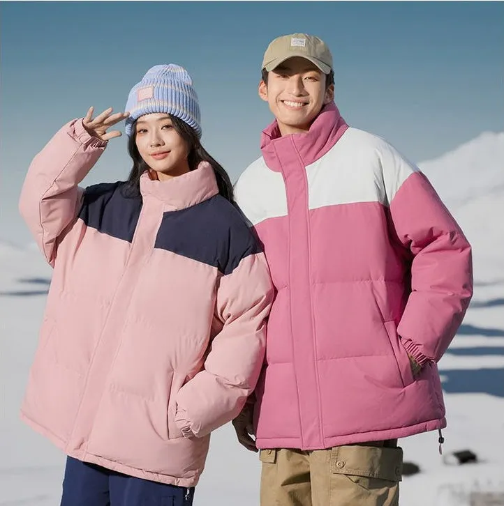 Stylish Patchwork Puffer Jacket for Ultimate Warmth and Comfort