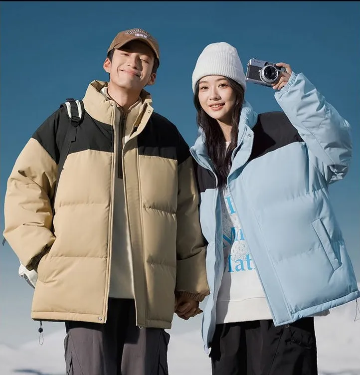 Stylish Patchwork Puffer Jacket for Ultimate Warmth and Comfort