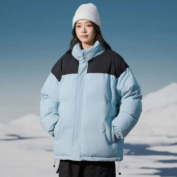 Stylish Patchwork Puffer Jacket for Ultimate Warmth and Comfort