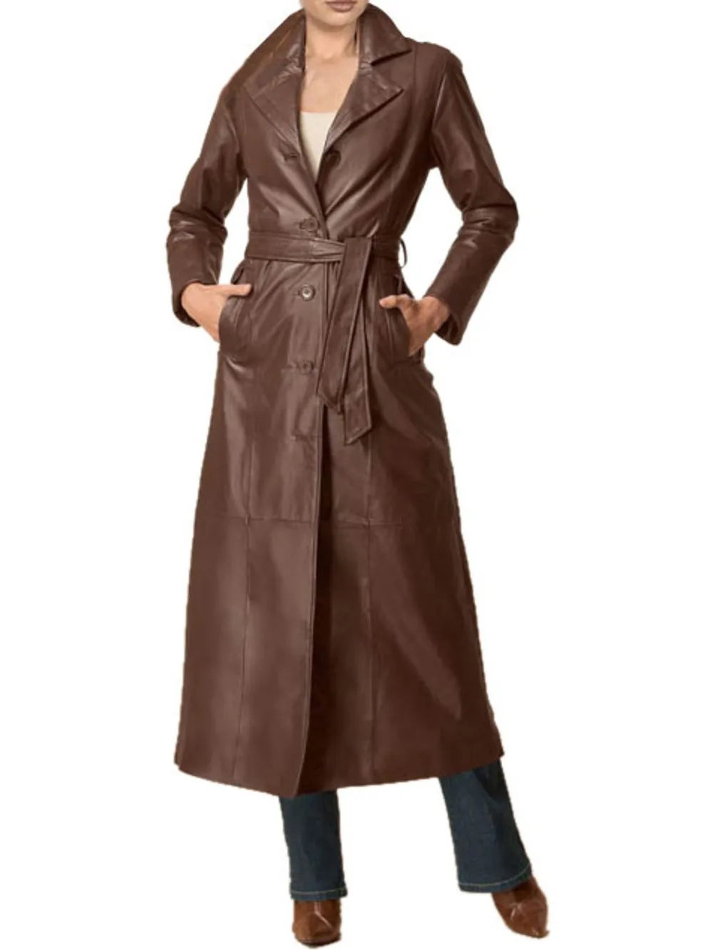 Sultry Noir Leather Coat for Women