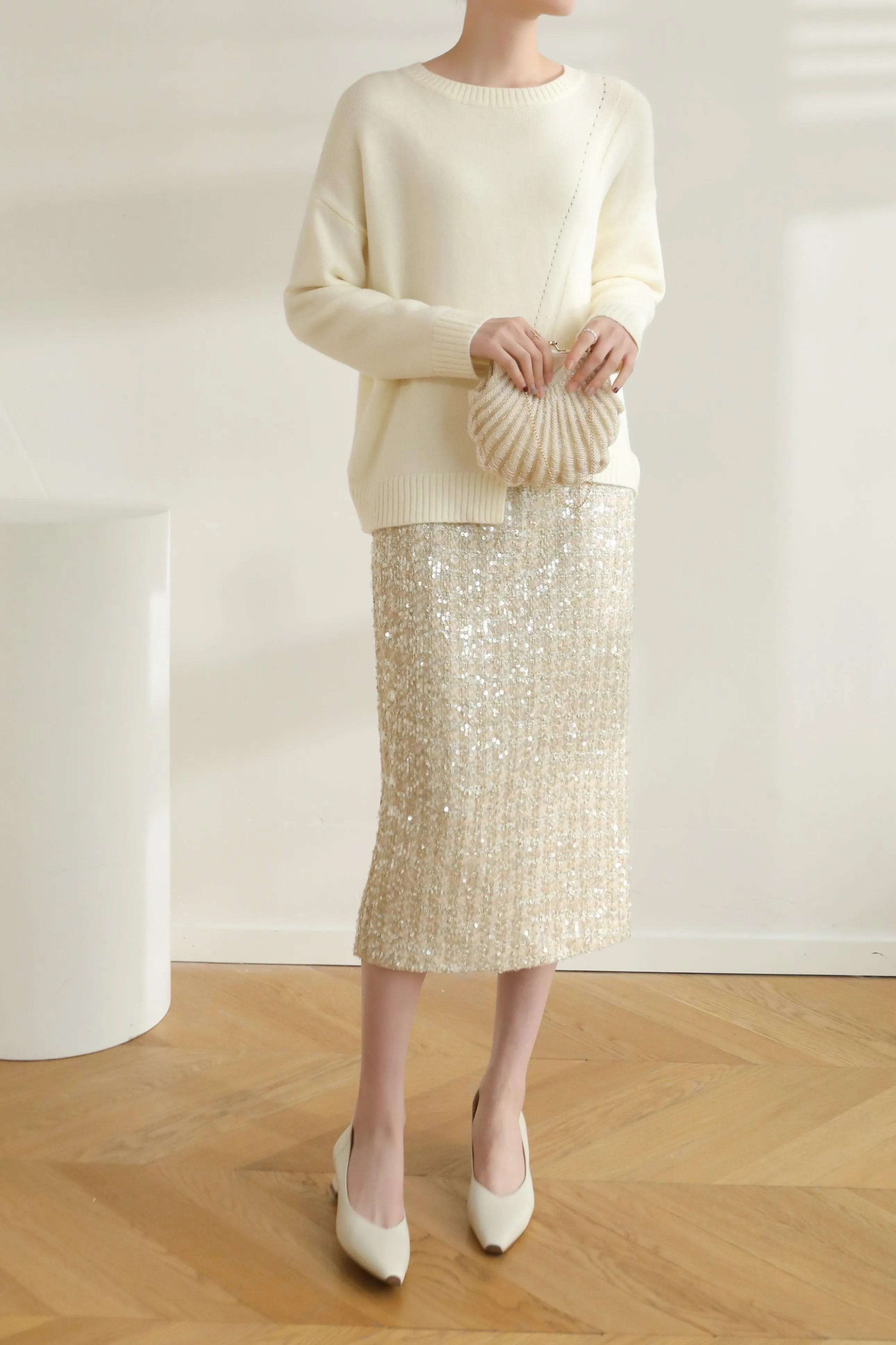 Sunday Groove Cashmere Blend Sweater - Cream