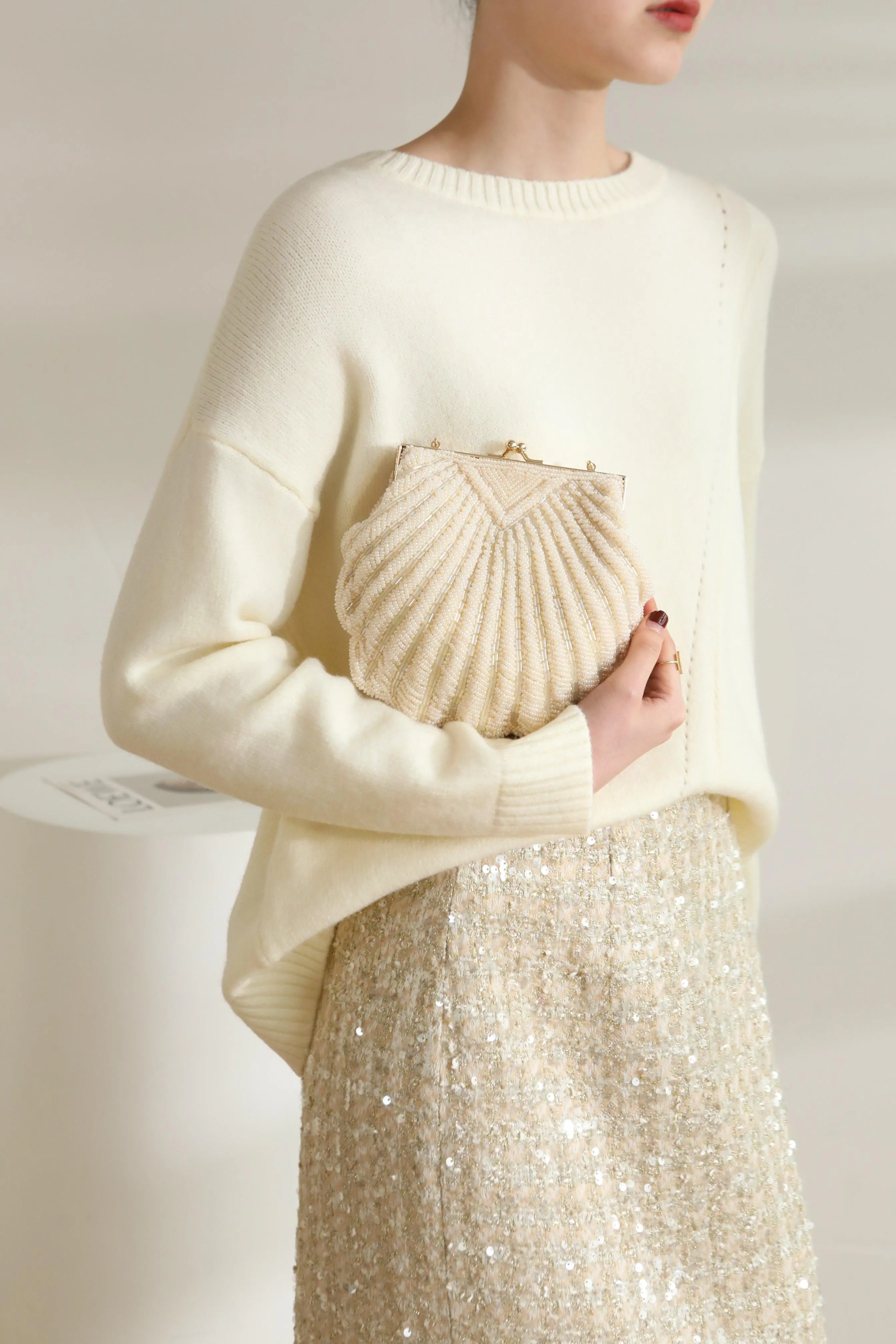 Sunday Groove Cashmere Blend Sweater - Cream
