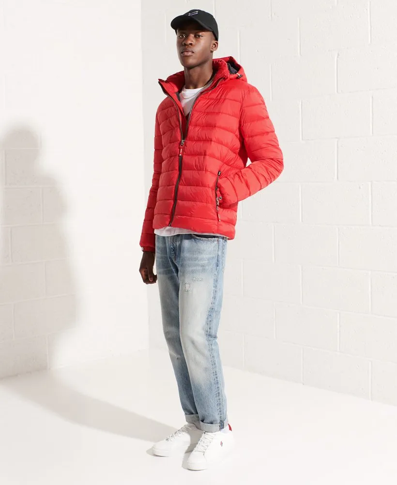 Superdry Classic Fuji Puffer Jacket High Risk Red