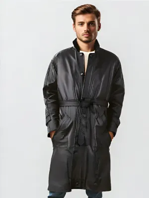 Supple Lambskin Leather Coat for Men