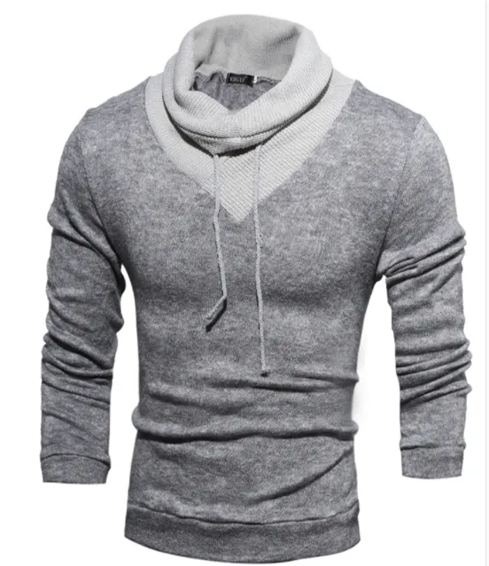 Sweater Pullover Men 2018 Male Brand Casual Slim Sweaters Men Soild Color Hedging Turtleneck Men'S Sweater XXL