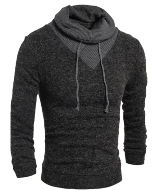 Sweater Pullover Men 2018 Male Brand Casual Slim Sweaters Men Soild Color Hedging Turtleneck Men'S Sweater XXL
