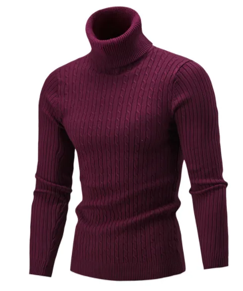 Sweater Pullover Men 2018 Male Brand Casual Solid-Color Knitt Simple Sweaters Men Comfortable Hedging Turtleneck Men'S Sweater