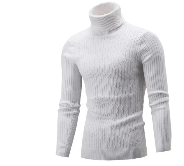 Sweater Pullover Men 2018 Male Brand Casual Solid-Color Knitt Simple Sweaters Men Comfortable Hedging Turtleneck Men'S Sweater