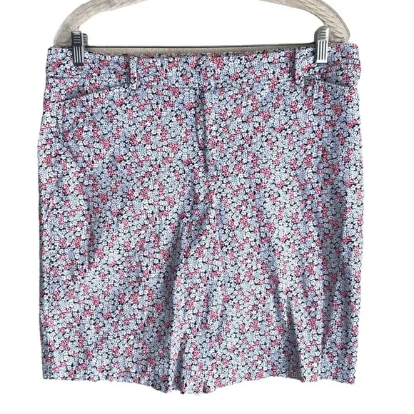 Talbots Womens Floral Perfect Chino shorts Stretch Cotton Spandex Casual​